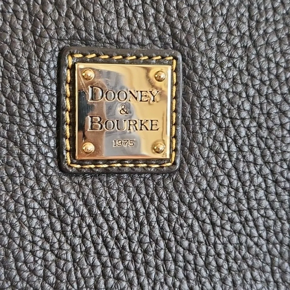 Dooney & Bourke Black Leather Tote - Picture 2 of 14